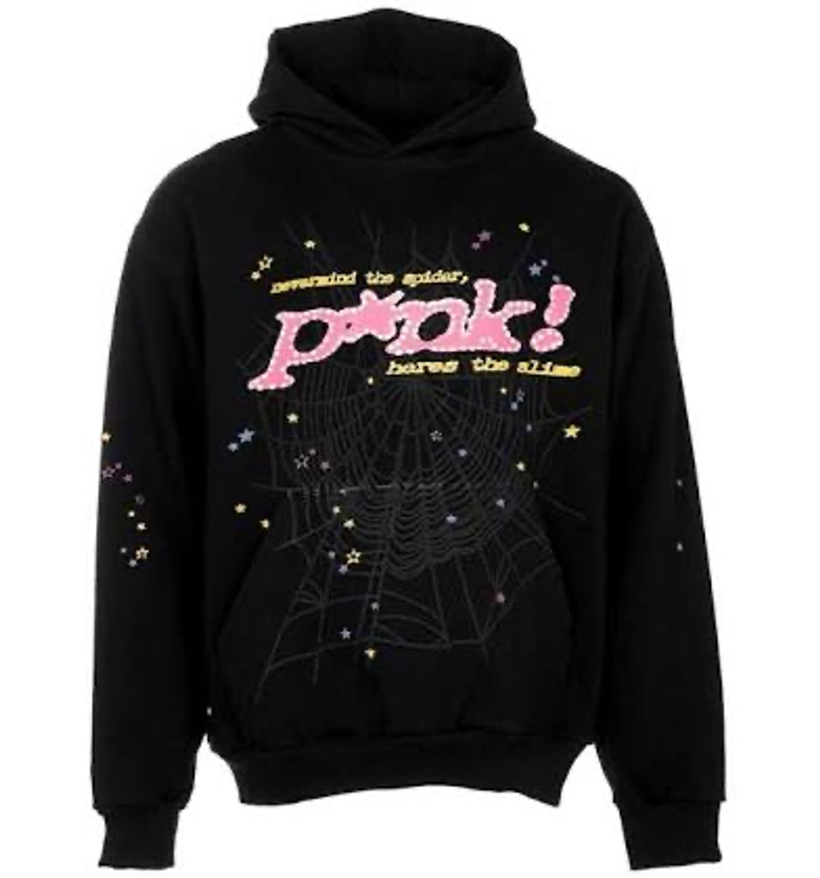 Pink Spider Web Graphic Hoodie