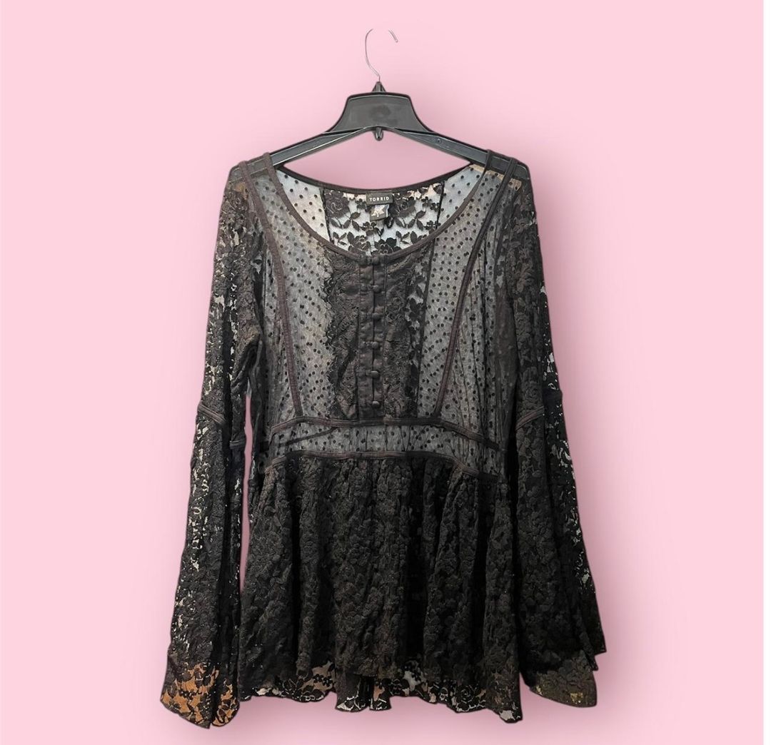 Black Lace Blouse