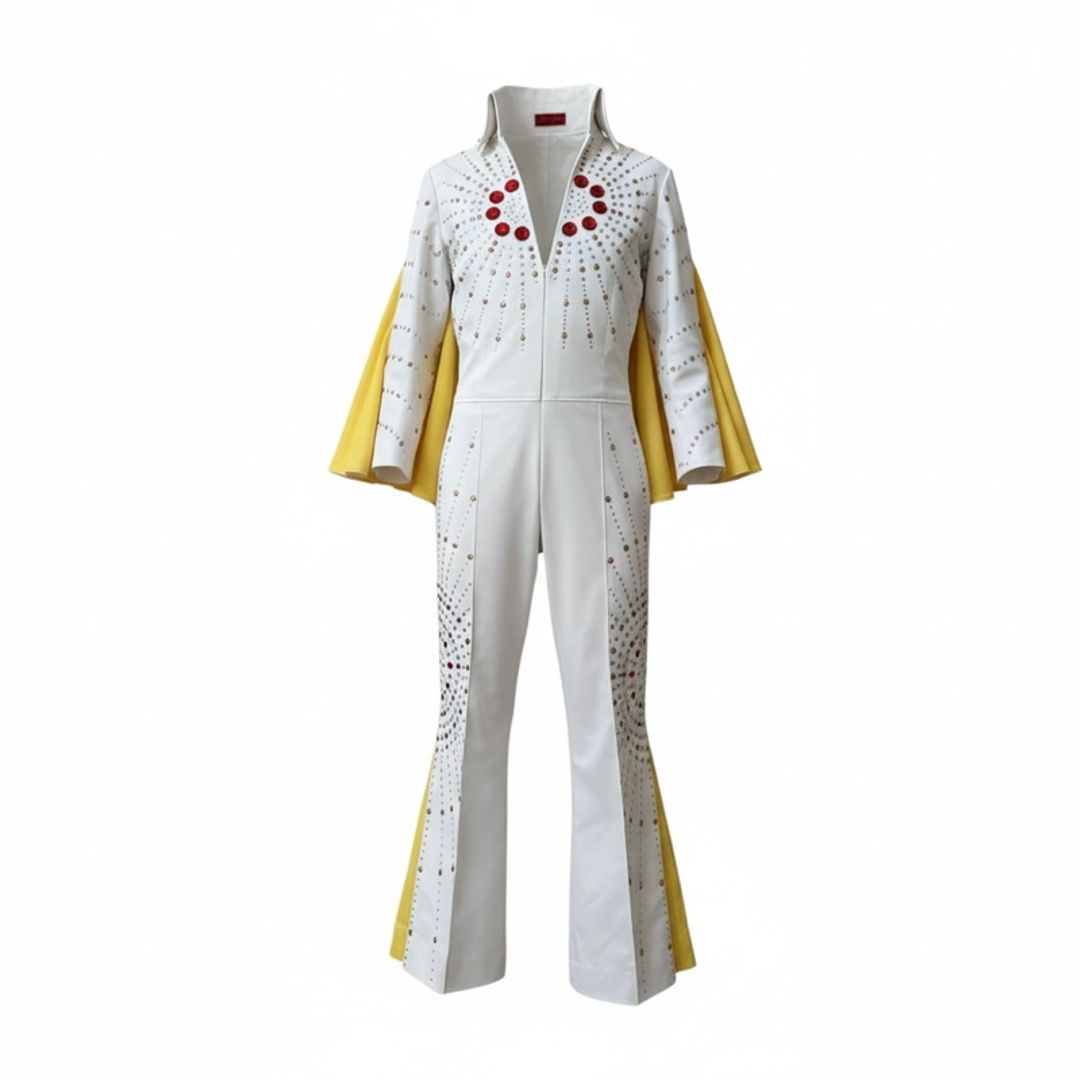 Elvis Presley White Jumpsuit Costume X-Large