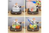 High Boron Glass Single Handle Soup Pot - Image 3