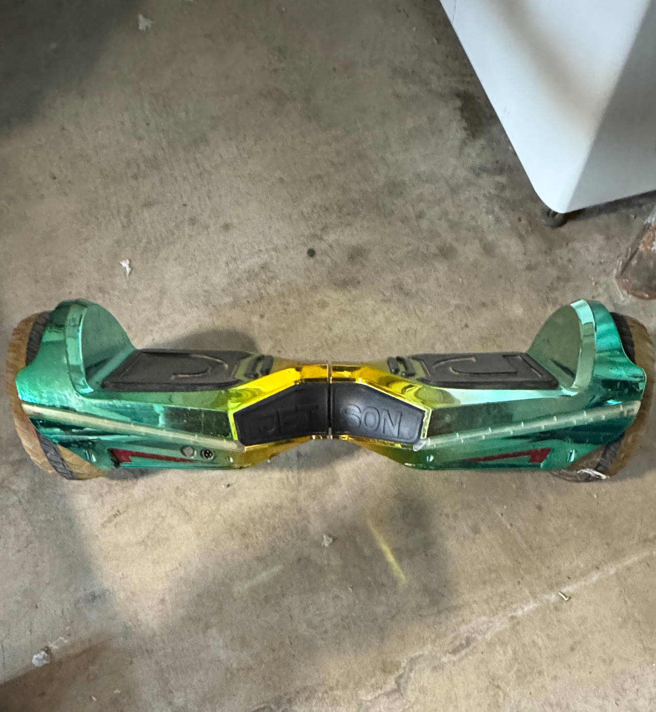 Jetson Flash Hoverboard - Green Chrome