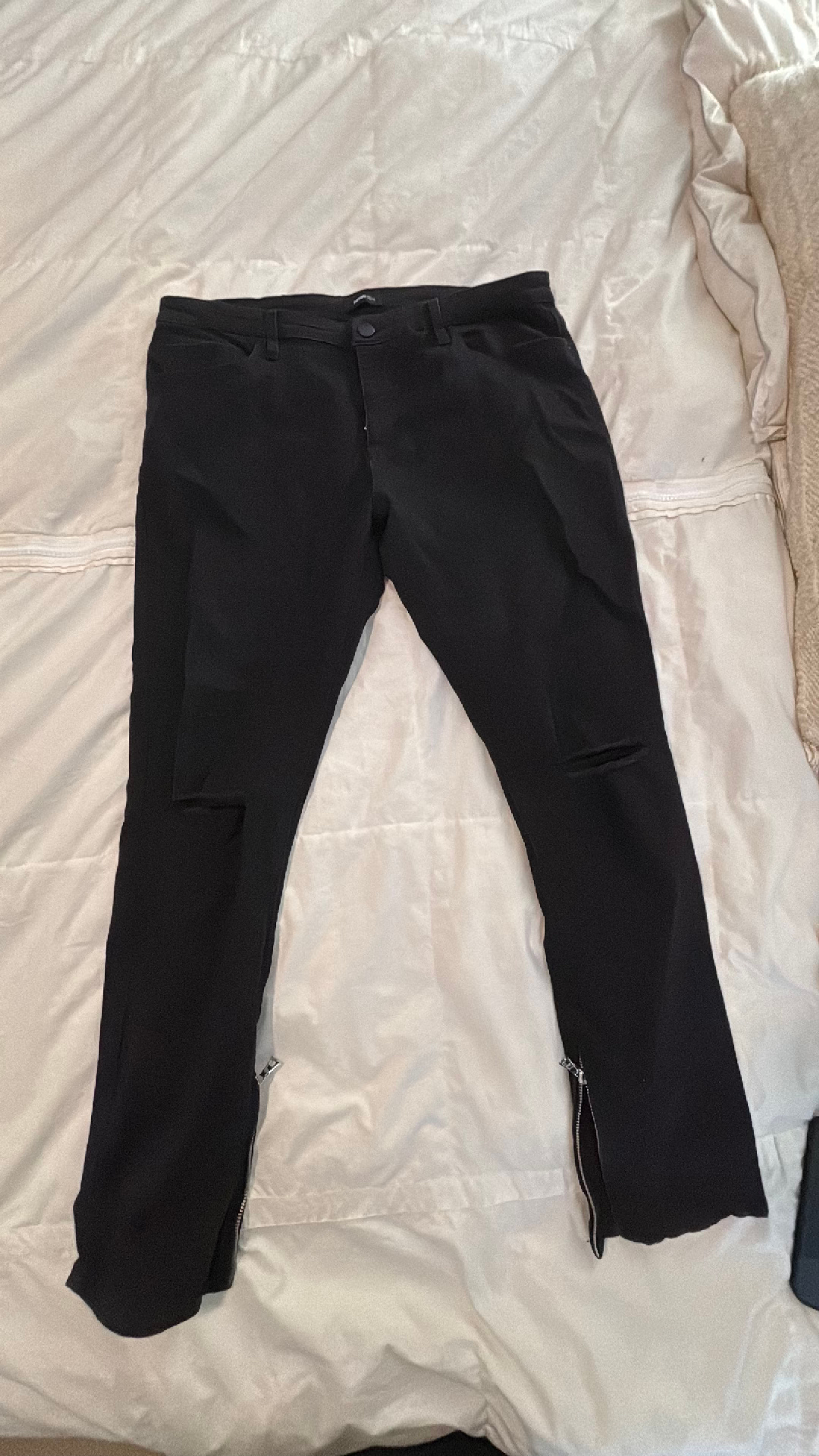 Fashion Nova Men Black Jeans Stressed 38x34 - Image 2