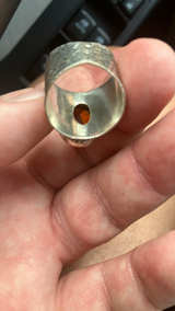 Artisan Handmade Sterling Silver Ring with stunning faceted citrine gem - Image 6