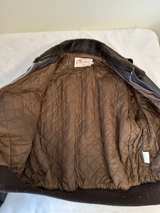 Vintage Leather Bomber Jacket - Image 3