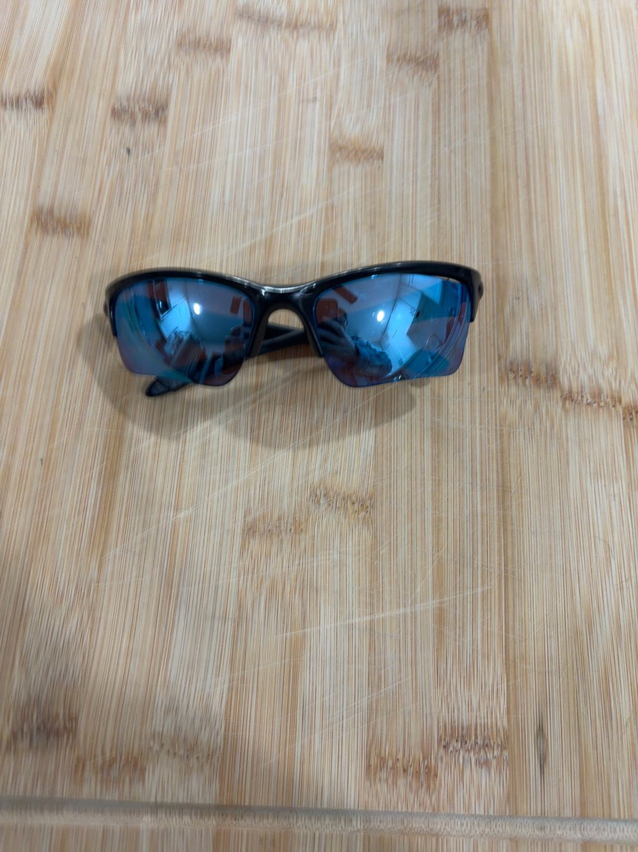 Oakley half jacket Black/Blue Mirror Sunglasses