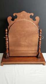 VTG Colonial Inspired Wooden Falconer Plate Glass Swivel Shaving Vanity Mirror - Image 5