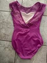 Bloch Women's Lace Cap Sleeve Ballet Leotard - Magenta, Size S - Image 3