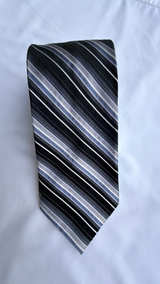 Calvin Klein Striped Silk Tie - Image 2