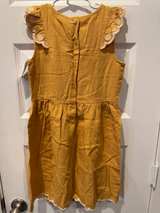 Carter's Kid Mustard Yellow Eyelet Ruffle Dress - Image 4