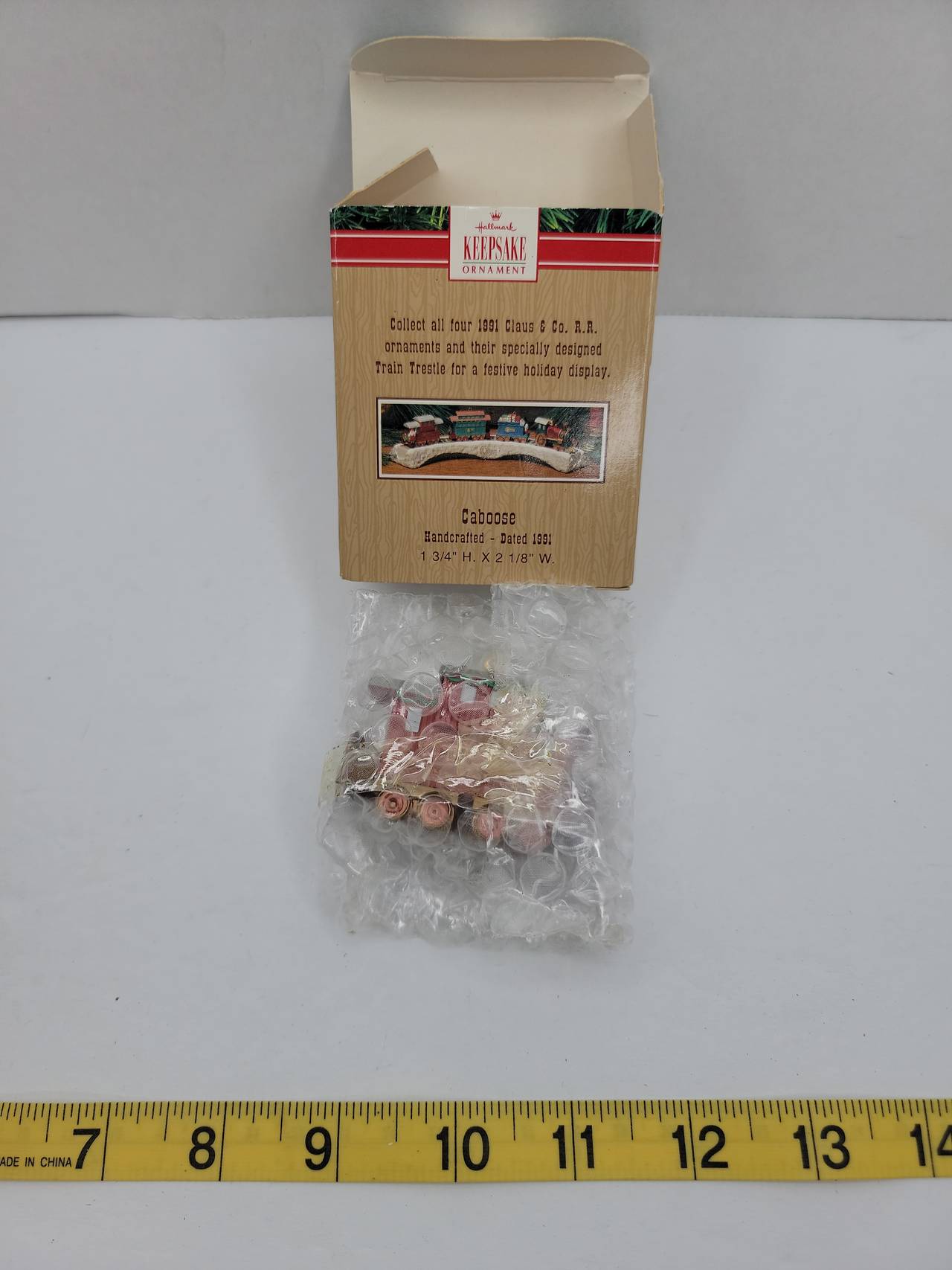 1991 Hallmark Keepsake Claus & Co. R.R. Caboose Ornament