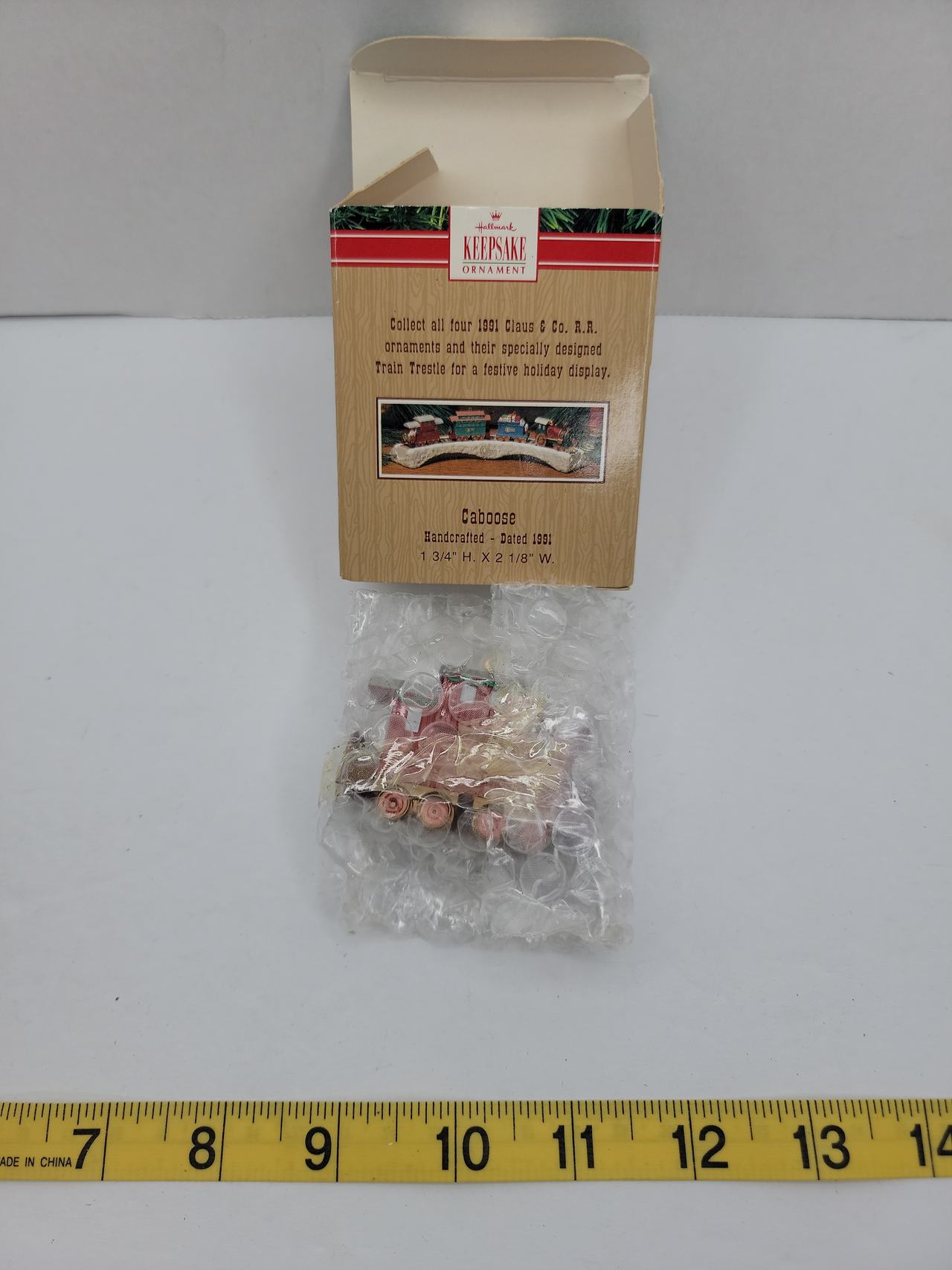 1991 Hallmark Keepsake Claus & Co. R.R. Caboose Ornament