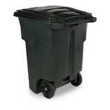 Toter 96 Gallon Black Residential Roll-Out Trash Can - Image 3
