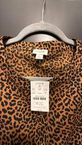 J.Crew Leopard Print Puff-Sleeve Button-Front Top - Image 2