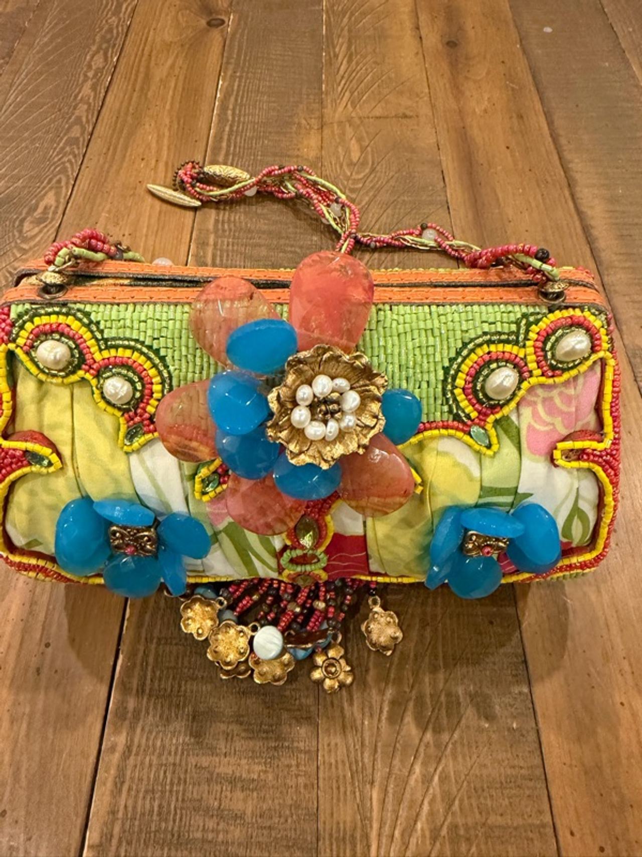 Mary Frances Beaded Shoulder Purse Beaded Bag 