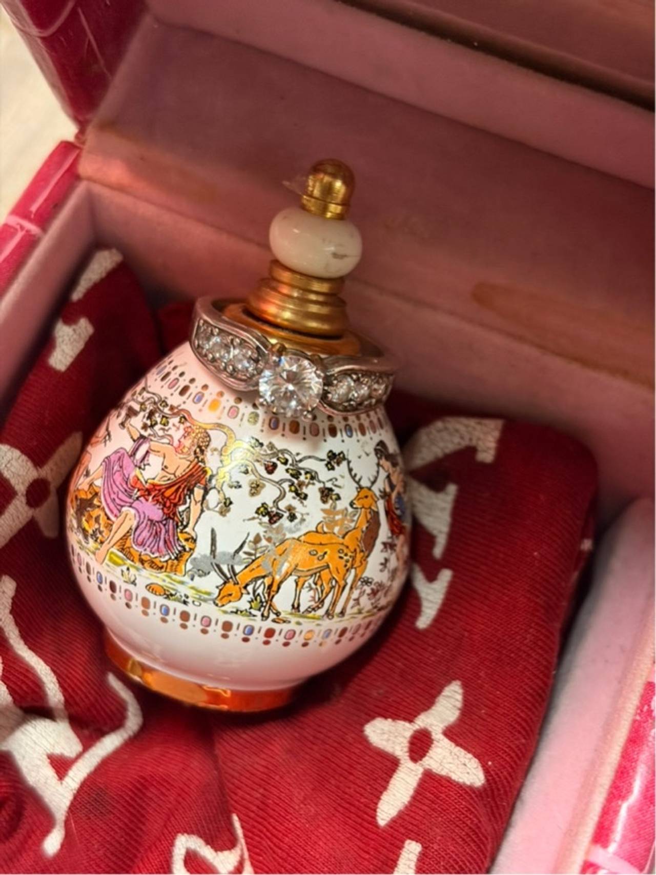 Limoges Fragonard Porcelain Perfume Bottle