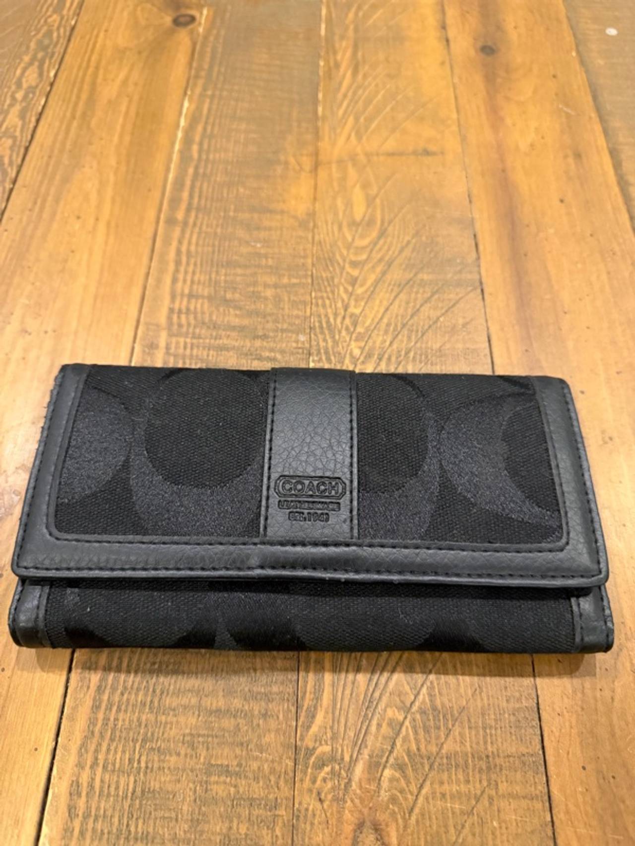 Coach Trifold Wallet Black