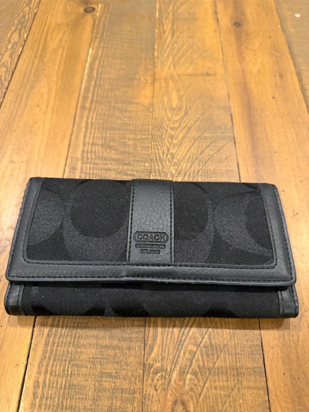 Coach Trifold Wallet Black