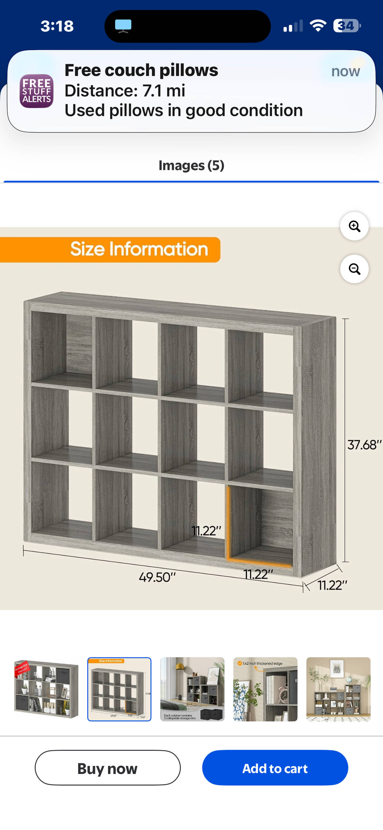 Cube Storage Organizer Shelf