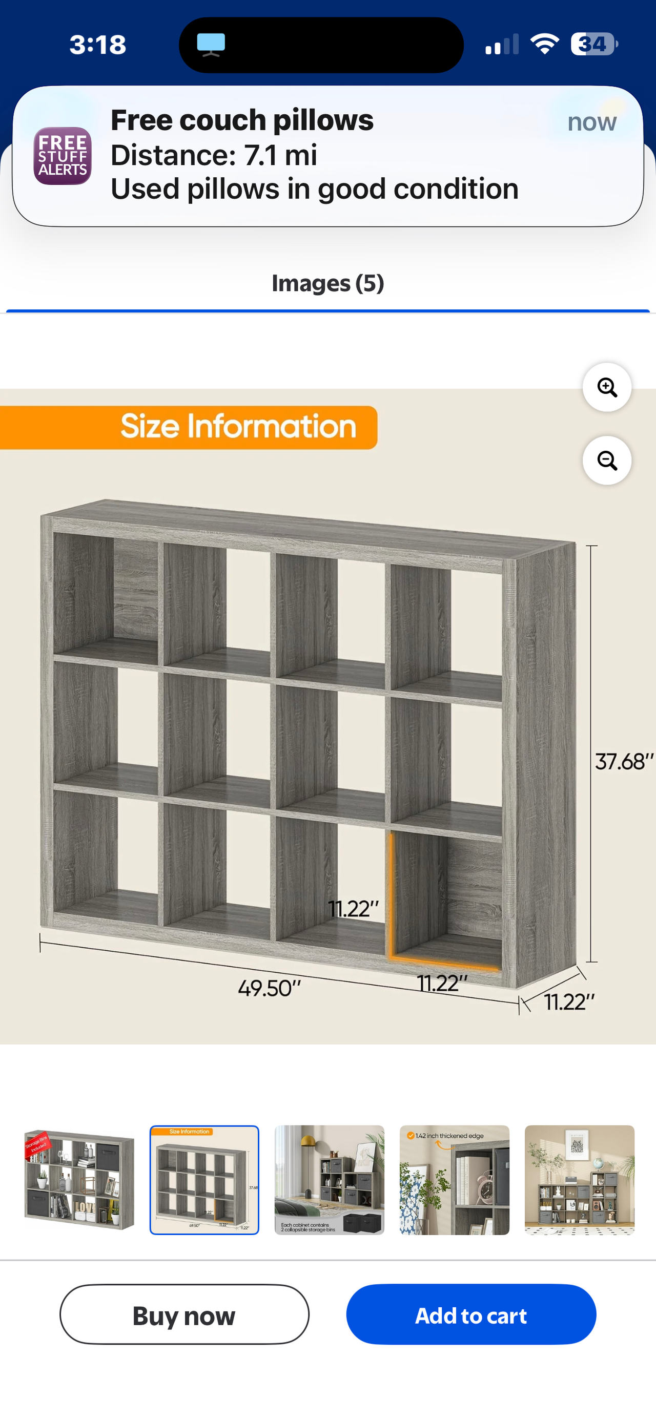 Cube Storage Organizer Shelf