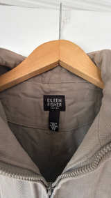 Eileen Fisher Petite PS Tan Brown Gray Zip Up Women’s Jacket - Image 2