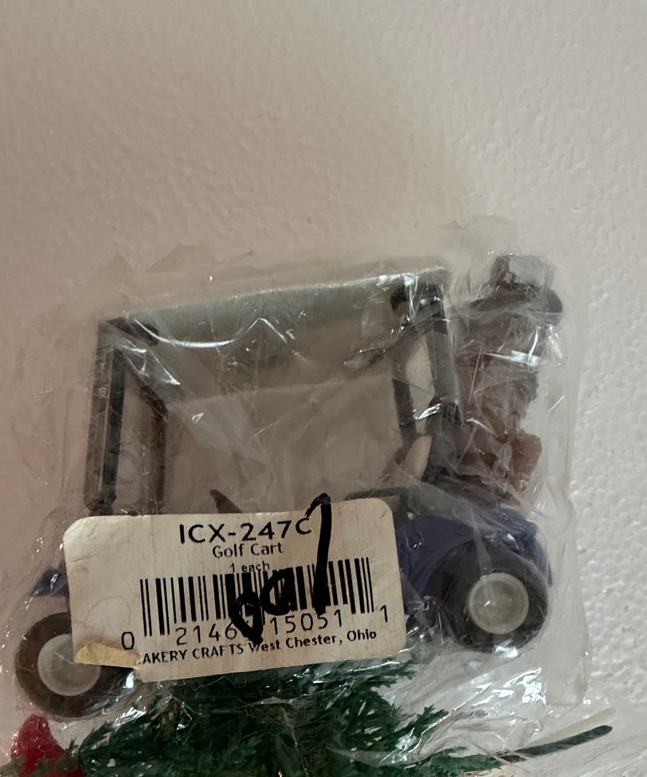 Bakery Crafts Blue Golf Cart Cake Topper Set ICX-247C