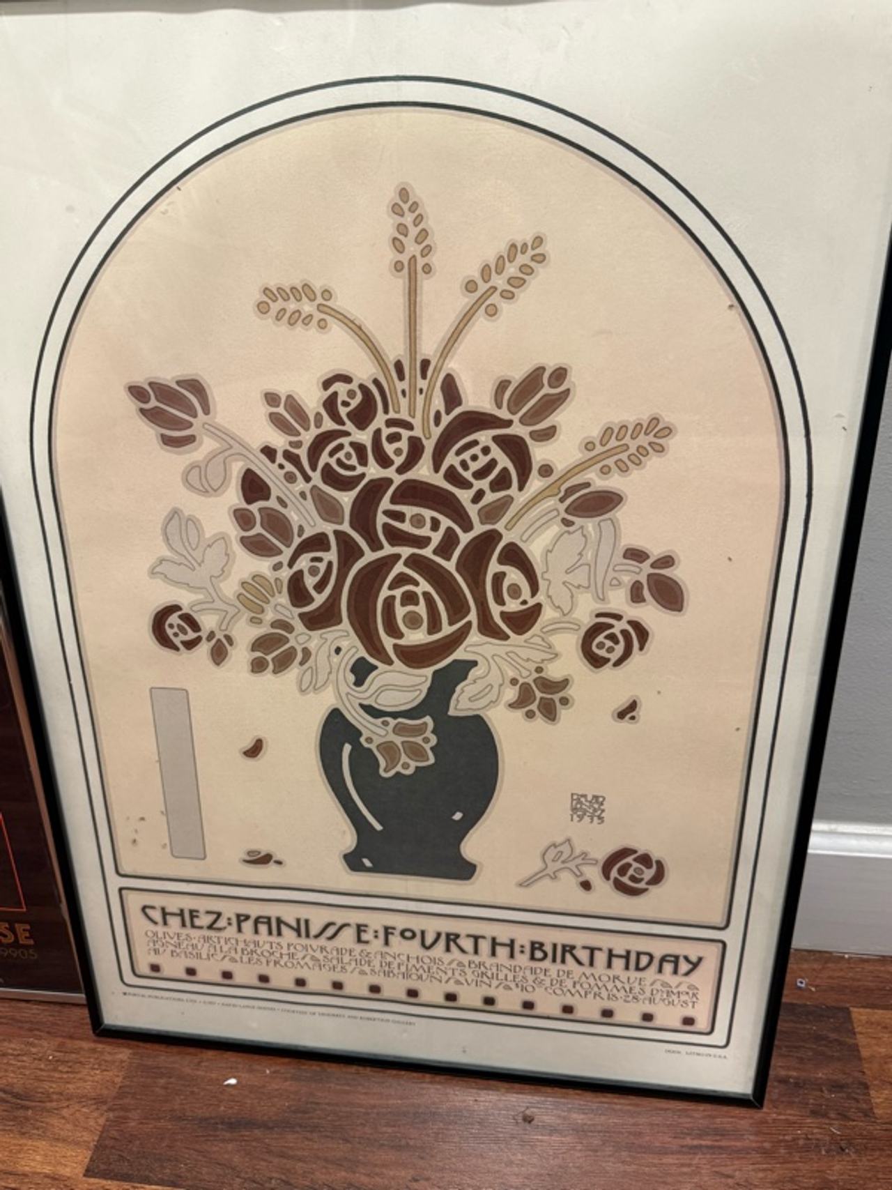 David Lance Goines Chez Panisse 4th Birthday Poster