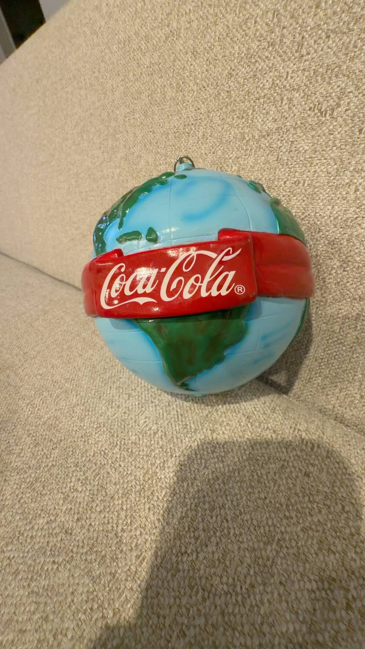 Coca-Cola Globe Ornament 5-inch Coke Drink 