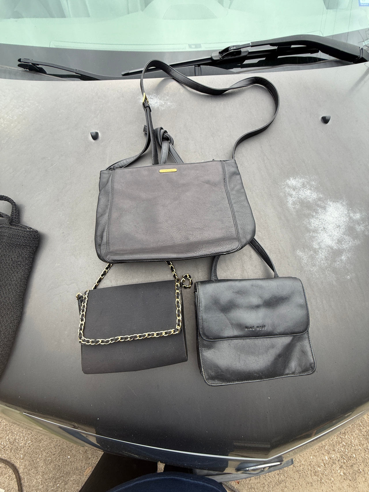 Lot of 3 Small Black Purses