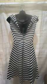 Michael Kors Striped Front-Zip Fit & Flare Dress - Image 4