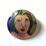Art Deco Style Enamel Brooch - Image 1