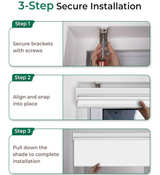 Allesin Motorized Roller Blinds with Remote Control for Windows, 100% Blackout - Image 4