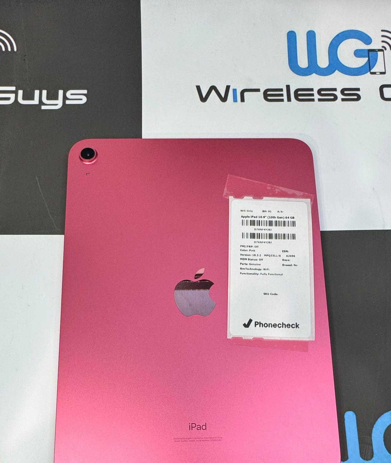 Apple iPad 10.9" (10th Gen) 64 GB Wi-Fi - Pink Excellent Condition