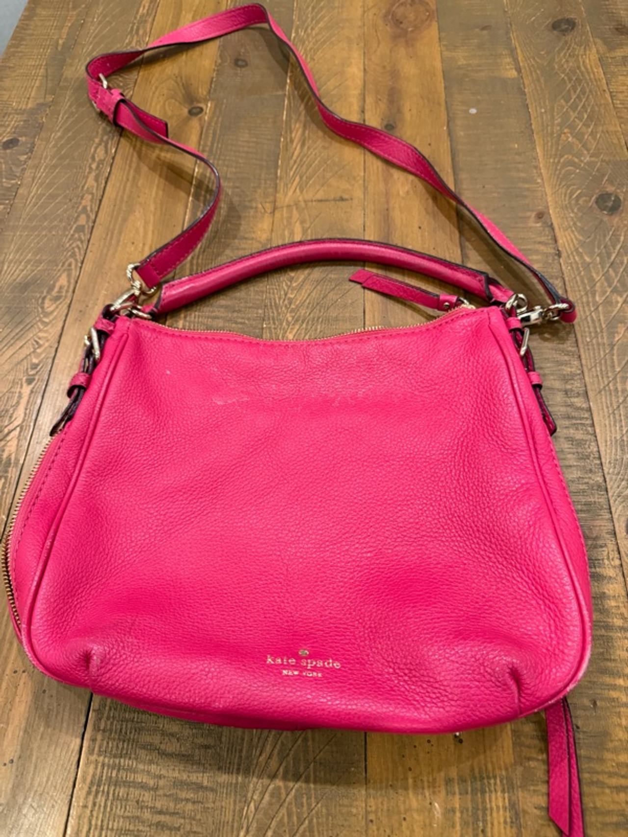 Kate Spade New York Leather Hobo Burgundy Crossbody Bag