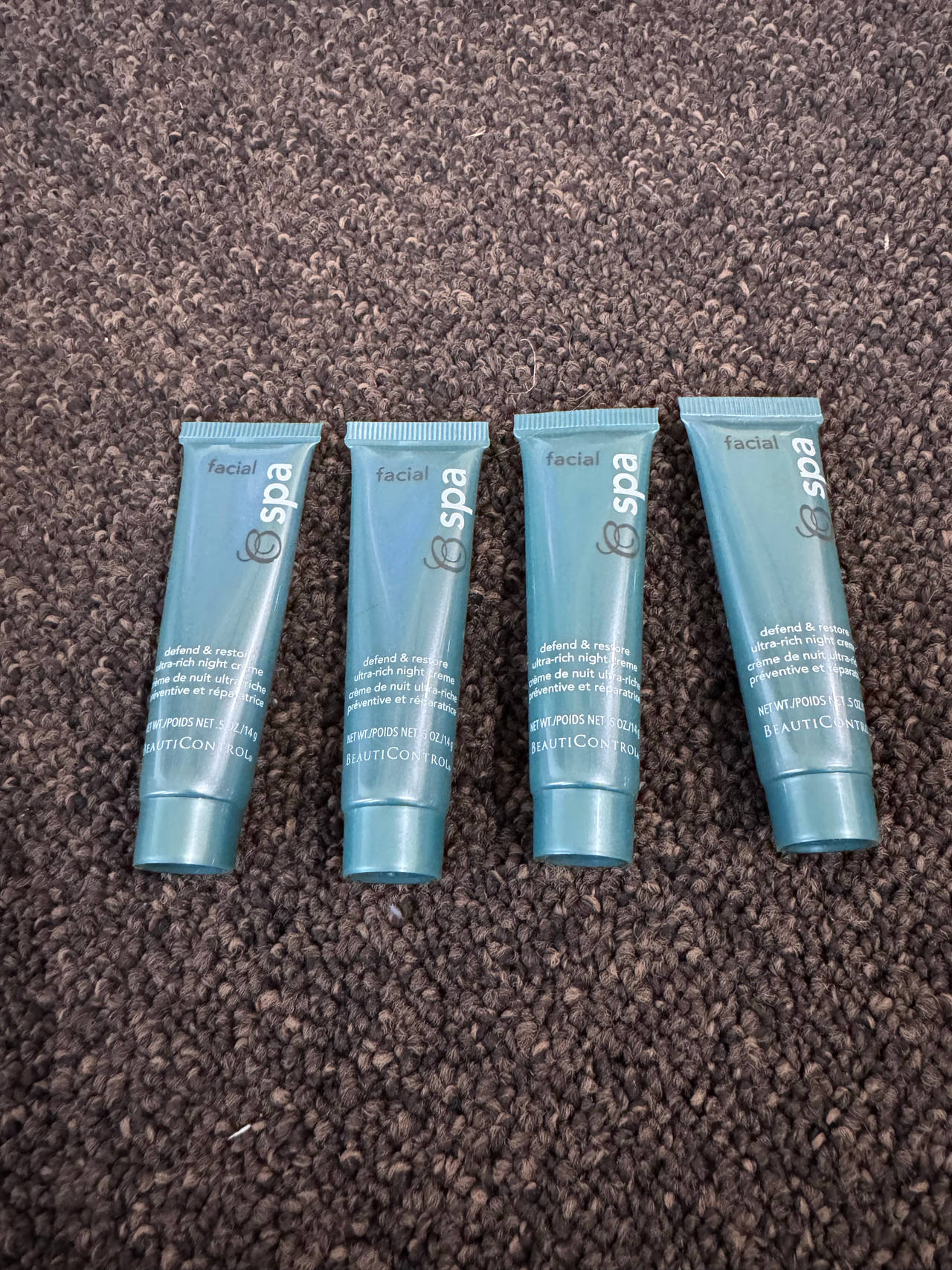 BeautiControl BC Spa Facial Defend & Restore Ultra-Rich Night Creme Travel Size Set of 4