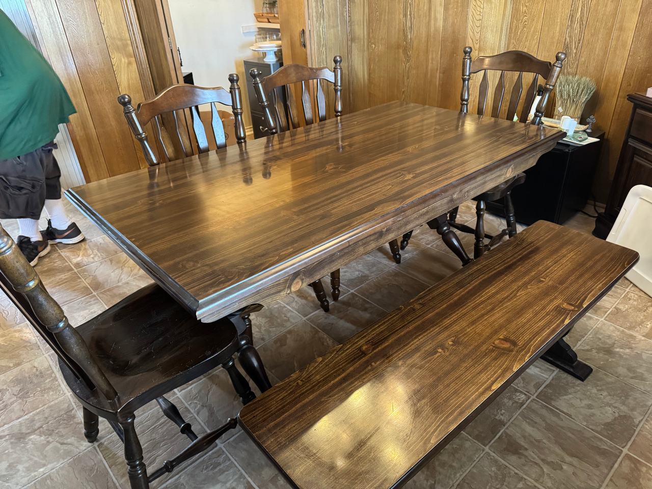 6-Piece Solid Wood Farmhouse Dining Set