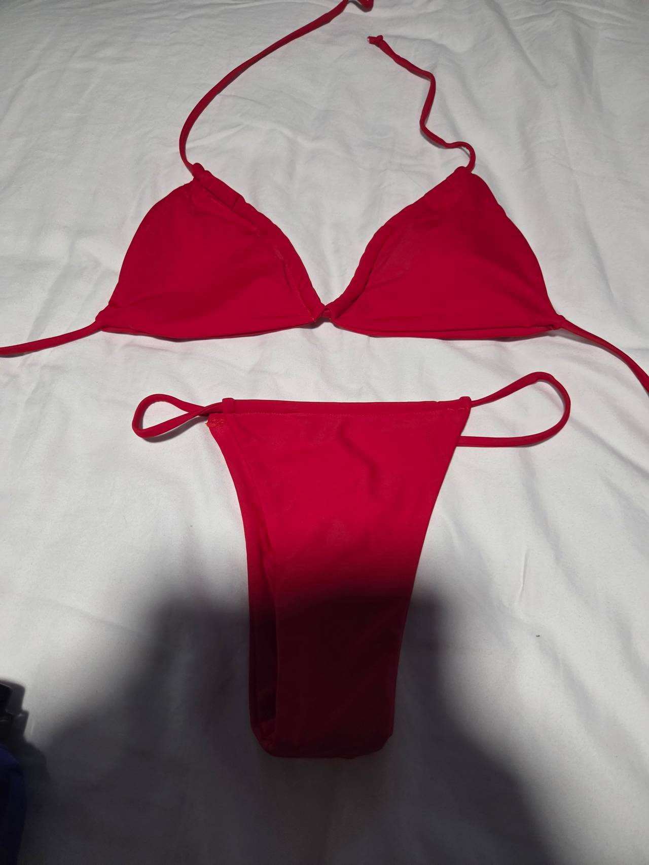 Red  Small Triangle Bikini Set