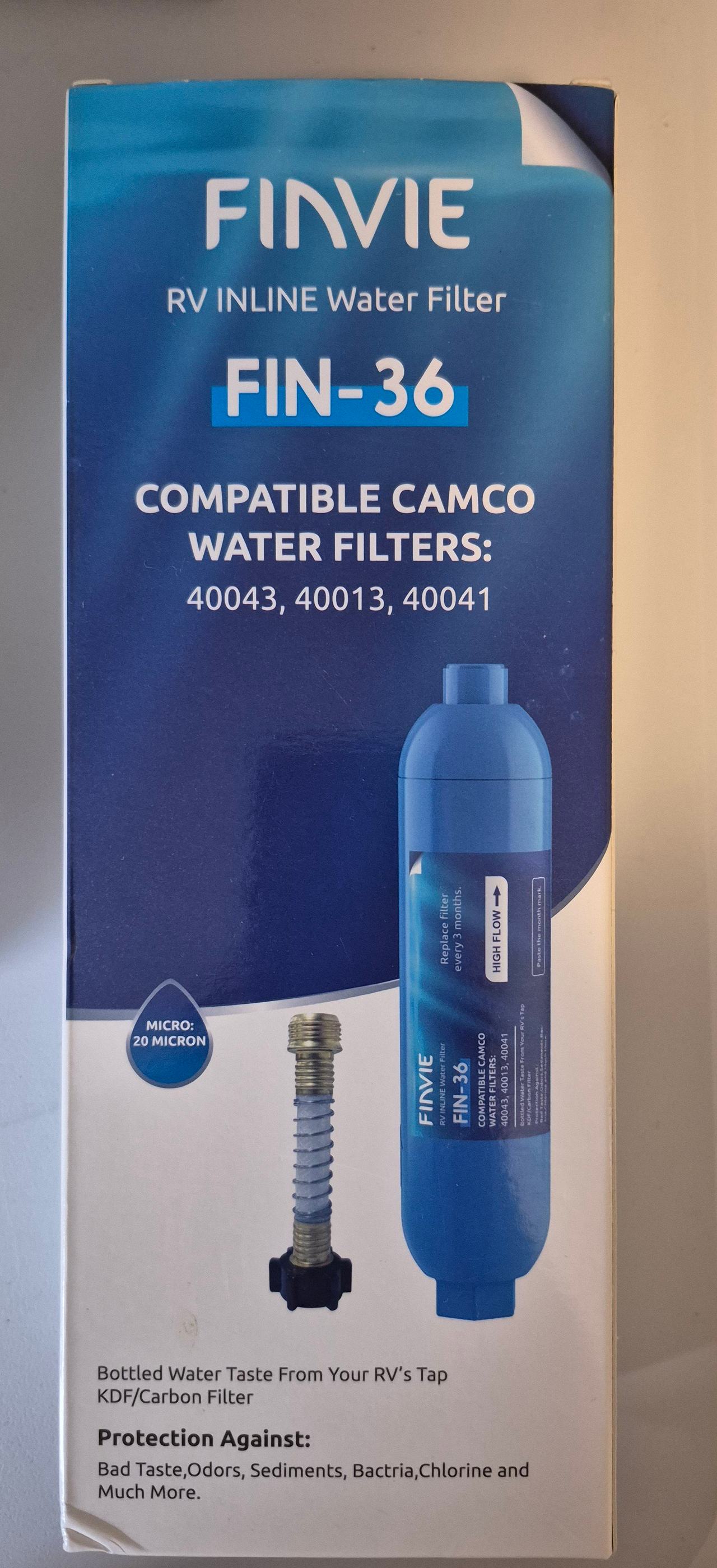 FINVIE FIN-36 RV Inline Water Filter
