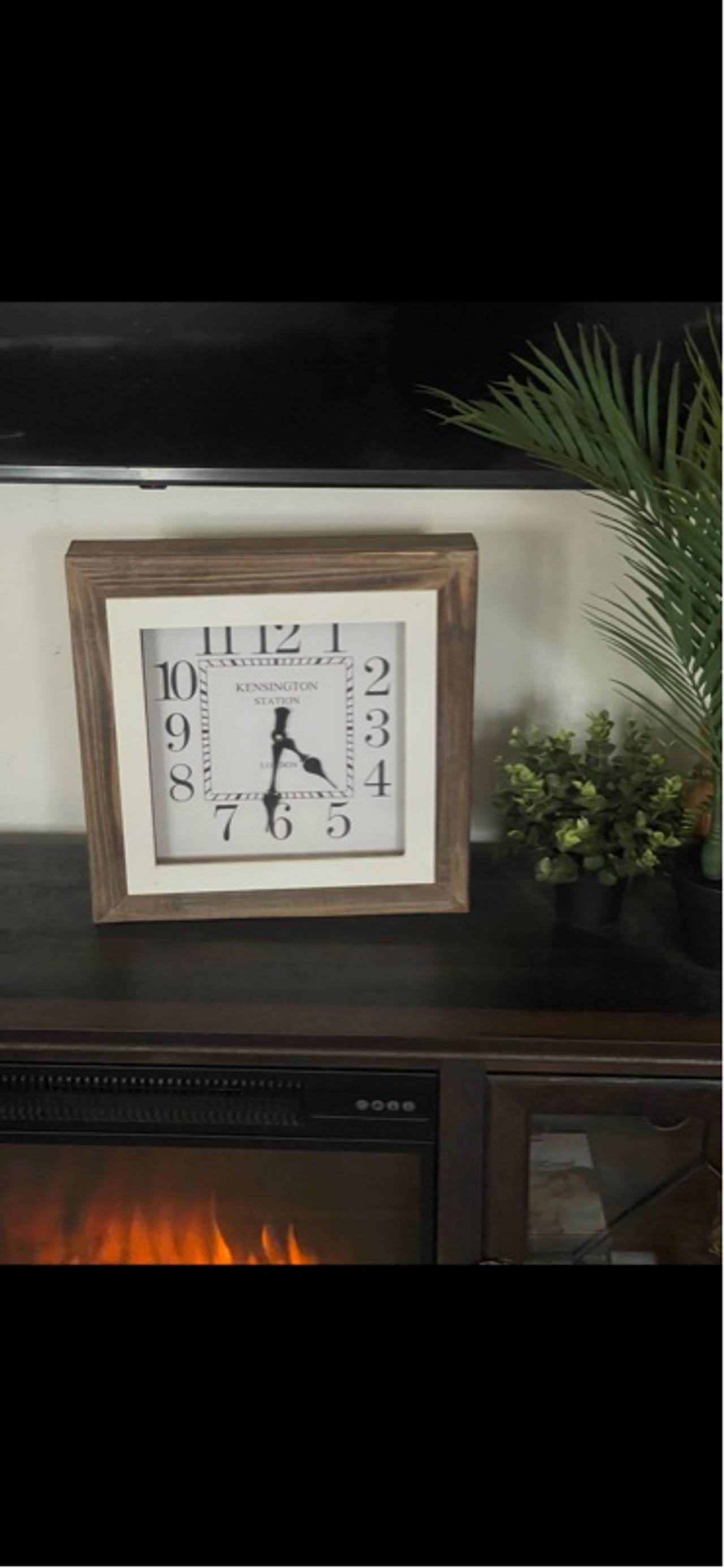 Rustic Modern Square Wall Clock 16"