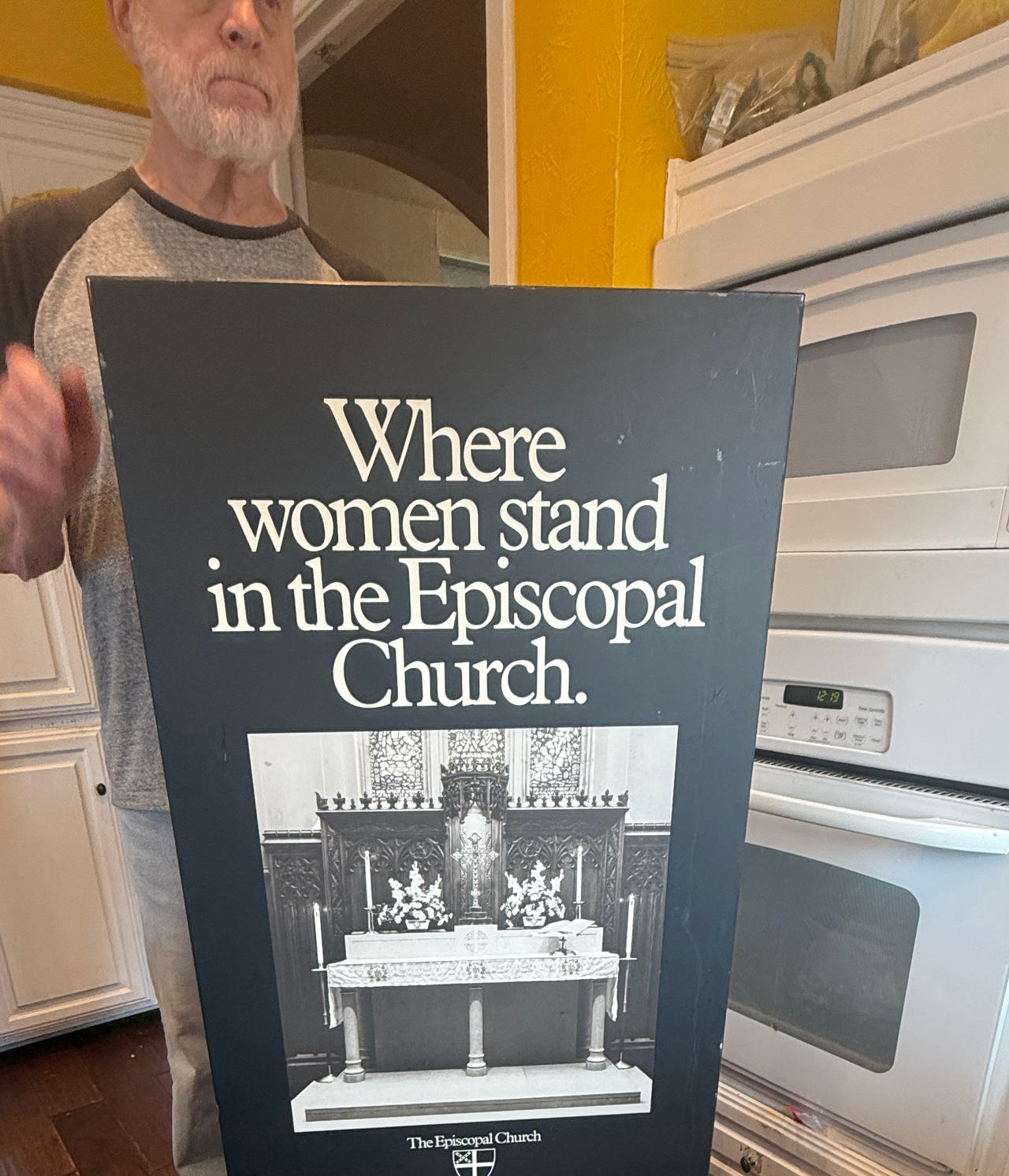 Vintage Episcopal Church "Where Women Stand" Poster