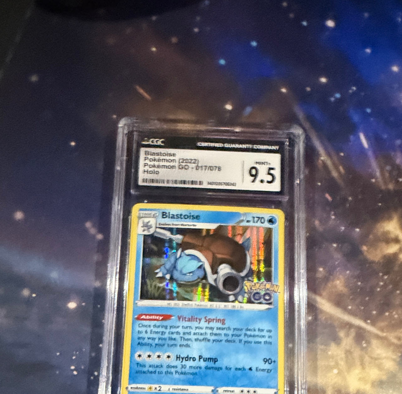 Blastoise Pokémon GO 017/078 CGC 9.5