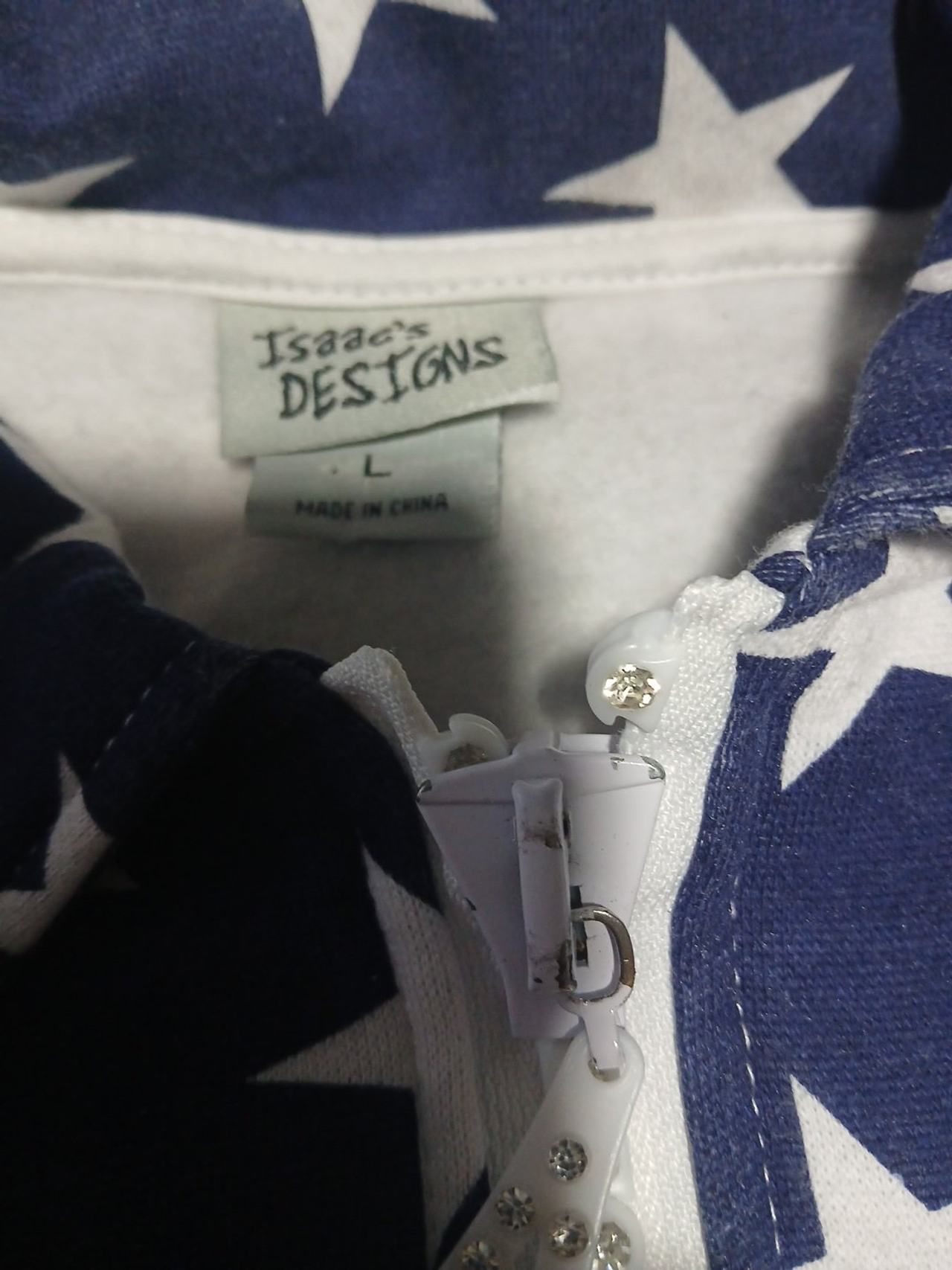 Isaac's Designs Patriotic Star Zip-Up Jacket
