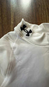 Under Armour ColdGear Long Sleeve Shirt Baseball Youth Small White  - Image 5
