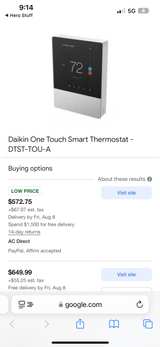 Daikin One+ Touch Smart Thermostat      DTST-TOU-A - Image 7