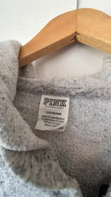 Victoria's Secret Pink Full Zip Hoodie Gray Large Sequin Vintage  - Image 2
