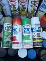 70 Spray Paint Cans Assorted Colors with Storage Bin - Image 5