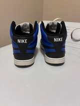 Boys Size 8 Nike Court Vision Mid Royal Blue Black - Image 4