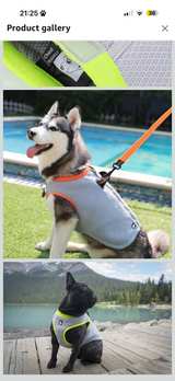 Dog Cooling Vest Harness Cooler Jacket With Adjustable Zipper For Dog XXL - Image 4