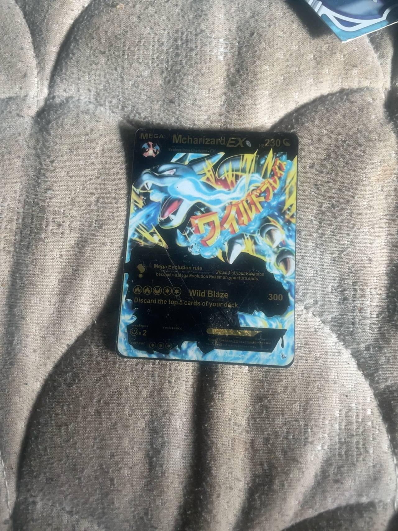 Pokemon M Charizard EX Gold Foil Card