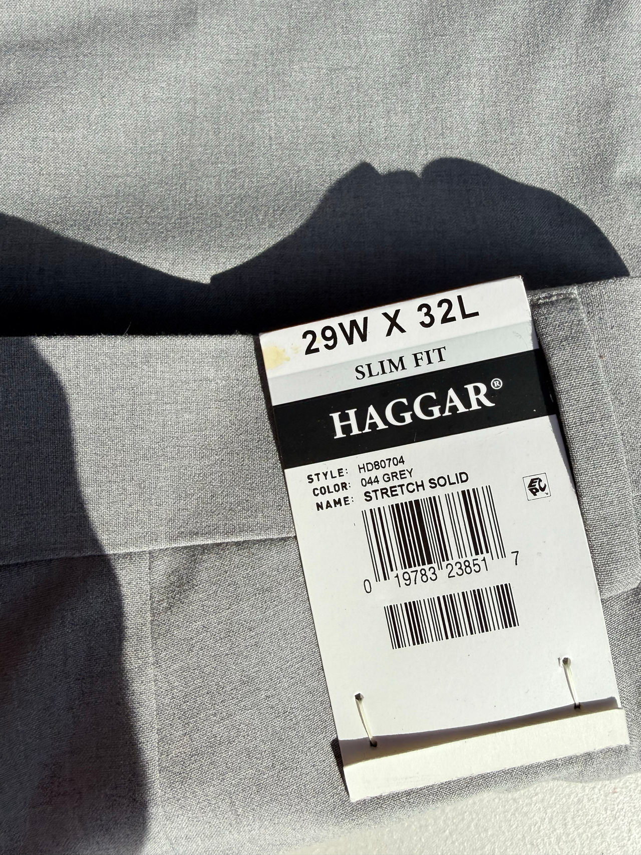 Haggar Men's Stretch Solid Slim Fit Dress Pants