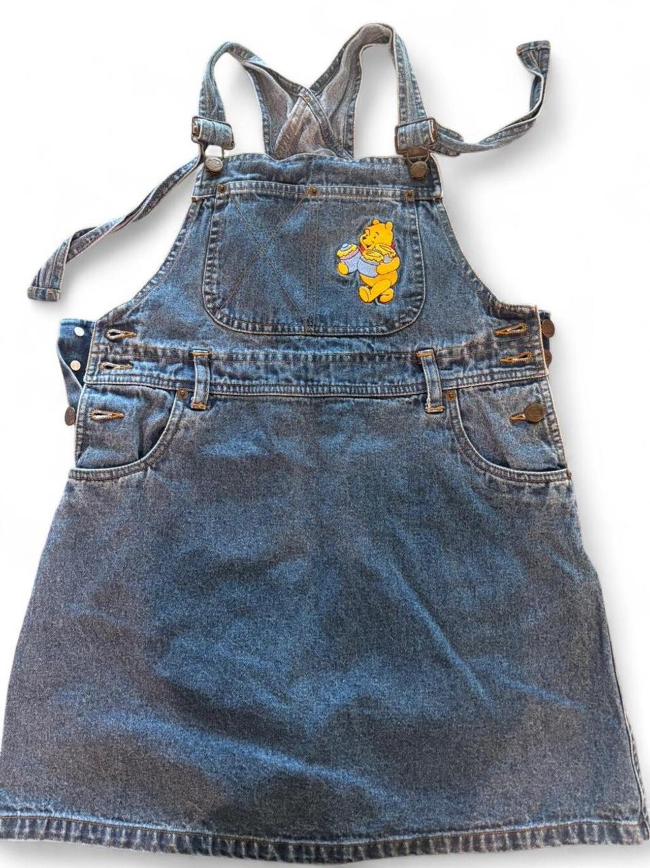 Vintage Disney Winnie the Pooh Denim Overall Dress